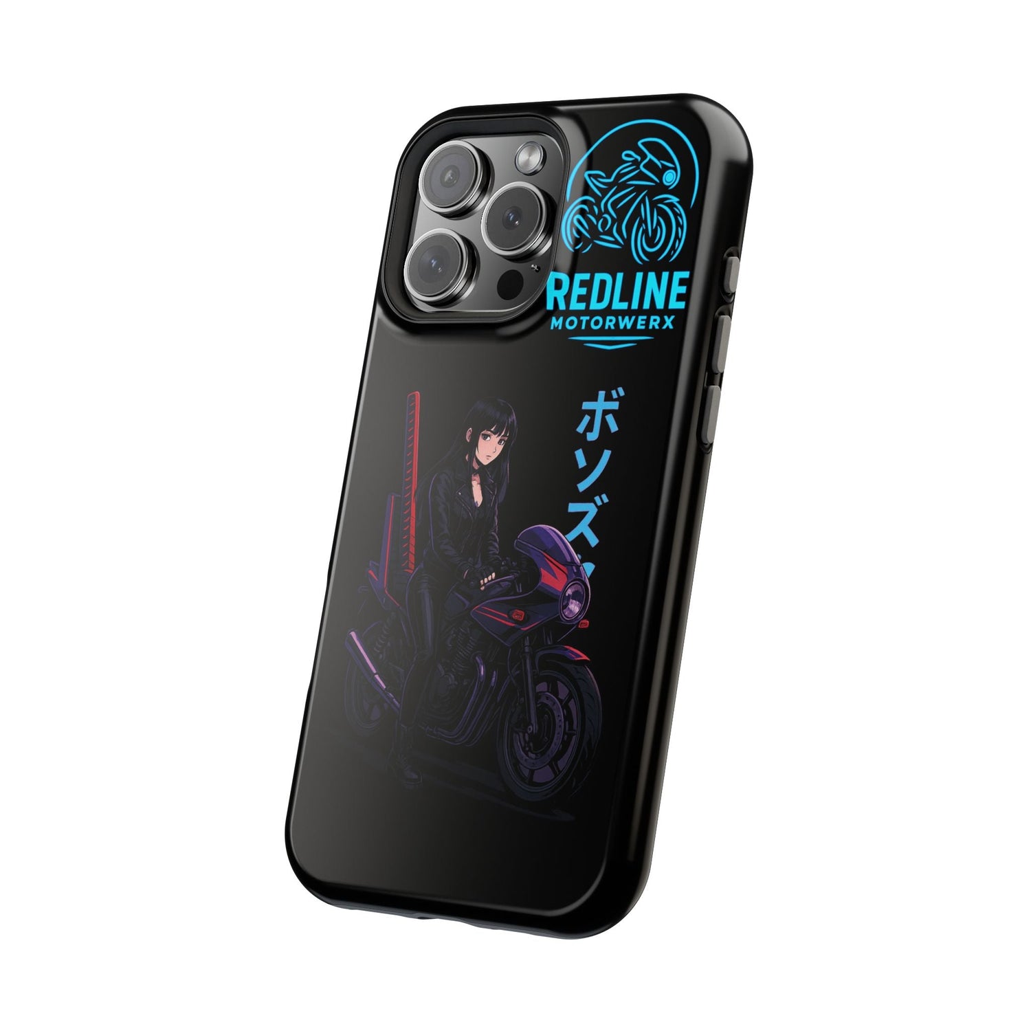 Redline Motowerx motorcycle cell phone case with bold logo design — durable protective accessory for riders